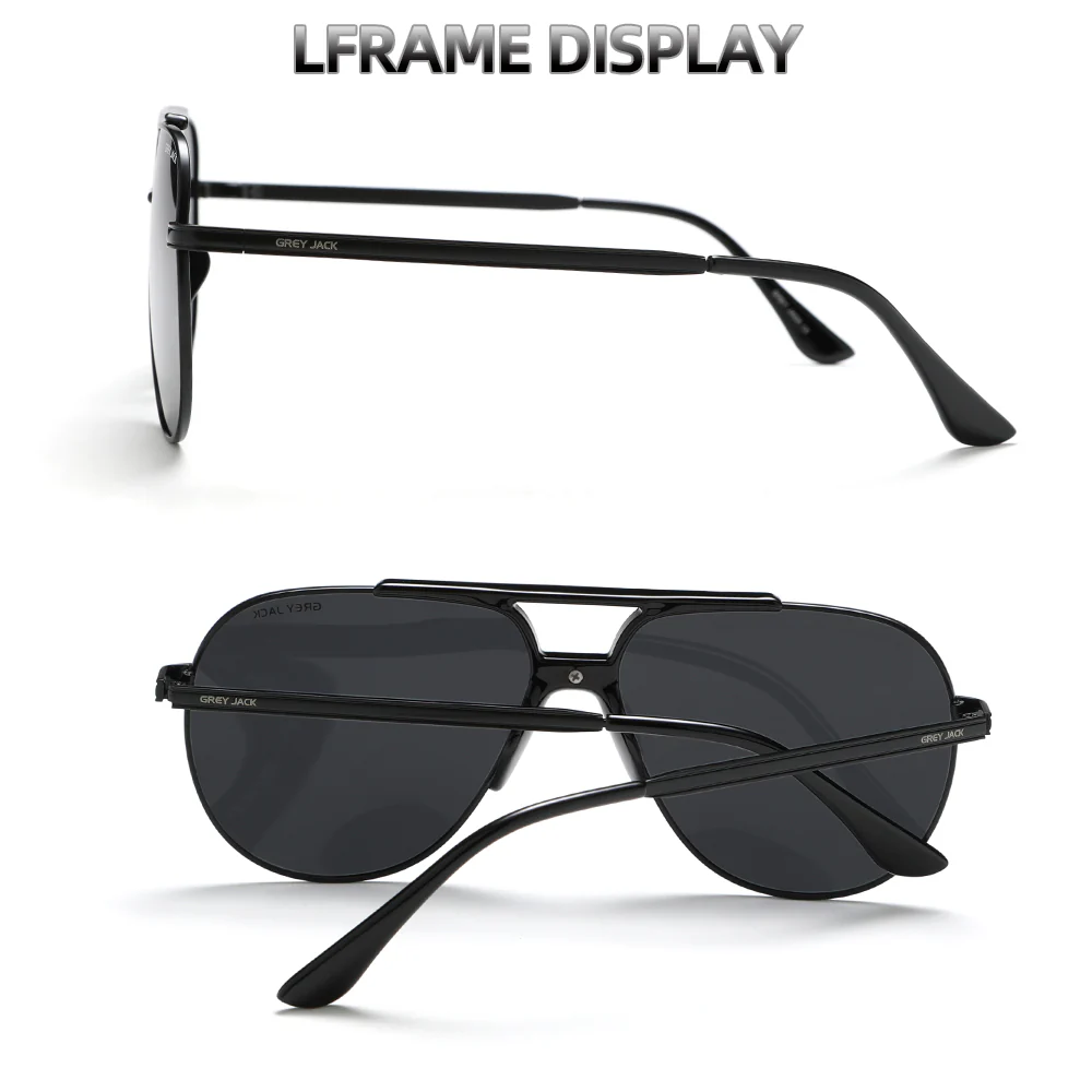 GREY JACK Polarized Pilot Sunglasses Metal Frame Eyewear for Men Women 3241 - Image 2